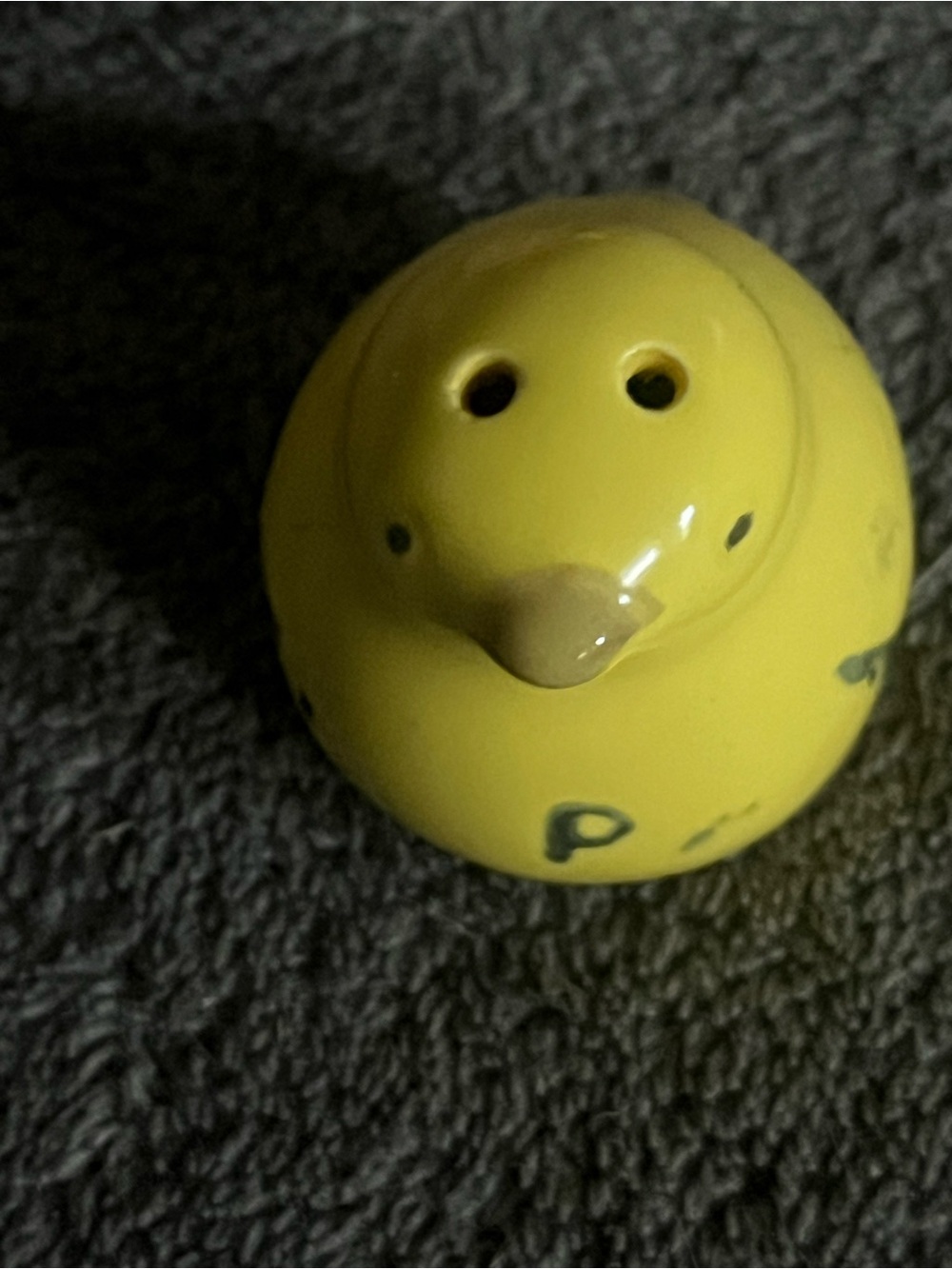 Yellow Vintage Ceramic Chick Salt Shaker